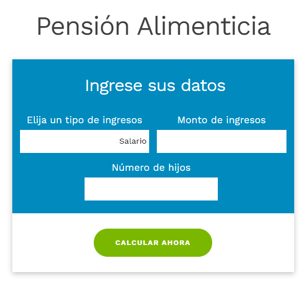 Calculadora gratuita de pensión alimenticia en Nicaragua